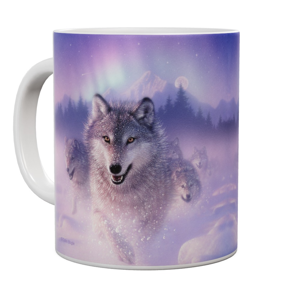 Northern Lights - Wolves Mug