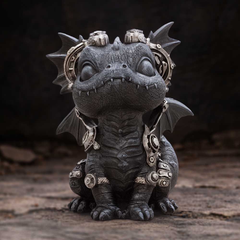 Coglet Black Steampunk Dragon 17.7cm