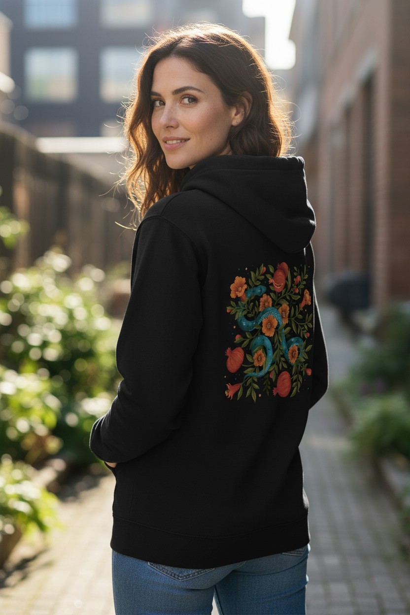 Serpentine Blossom Hoodie