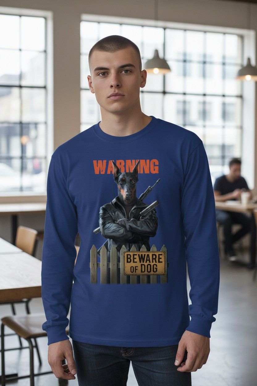 Beware Of Dog Dobermann Longsleeve