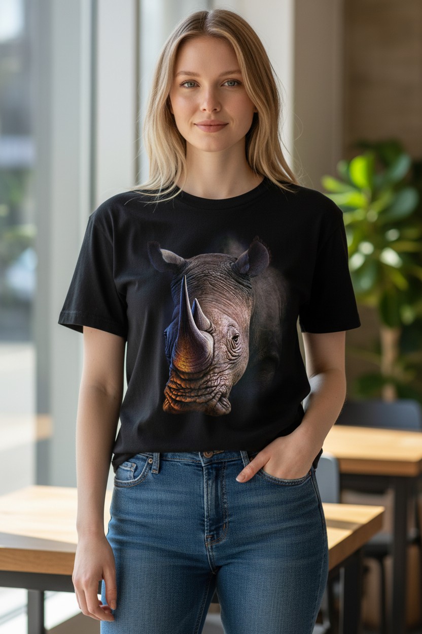 White Rhino Ladies T-shirt
