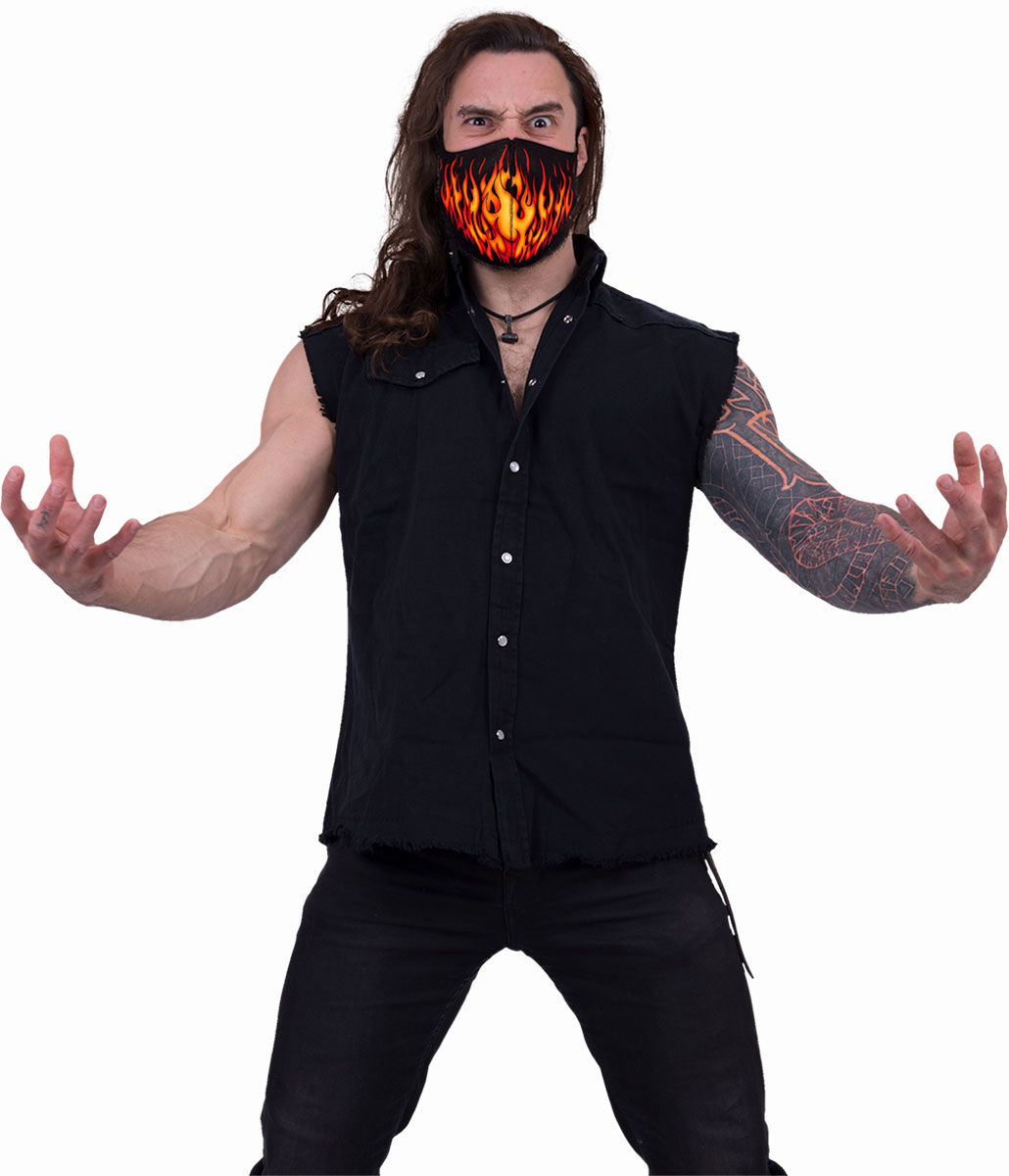 T192A811_4 Tribal Flames Face Mask