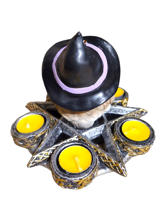 Brown Owl Pentagram Candles - 14*14*11cm