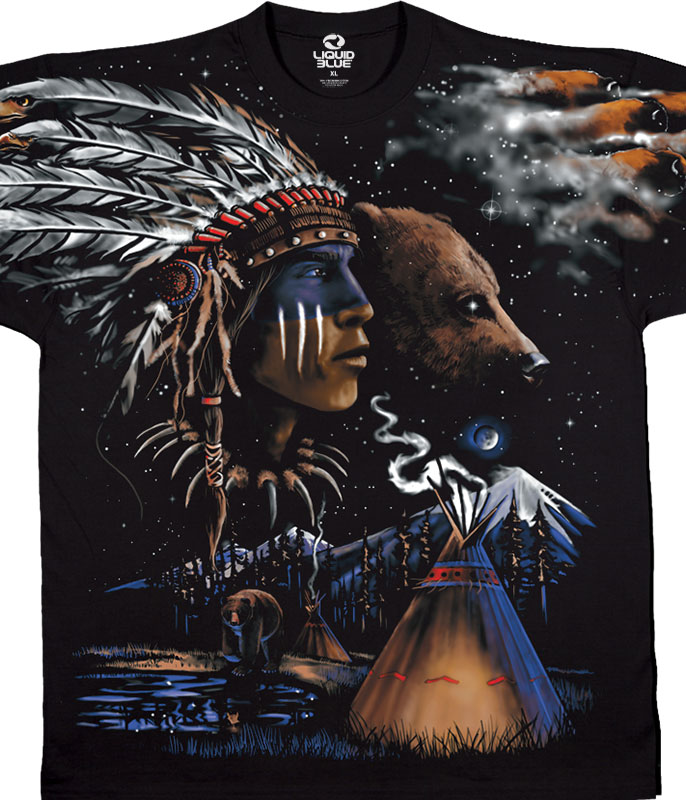 Indian Bear American West T-shirt
