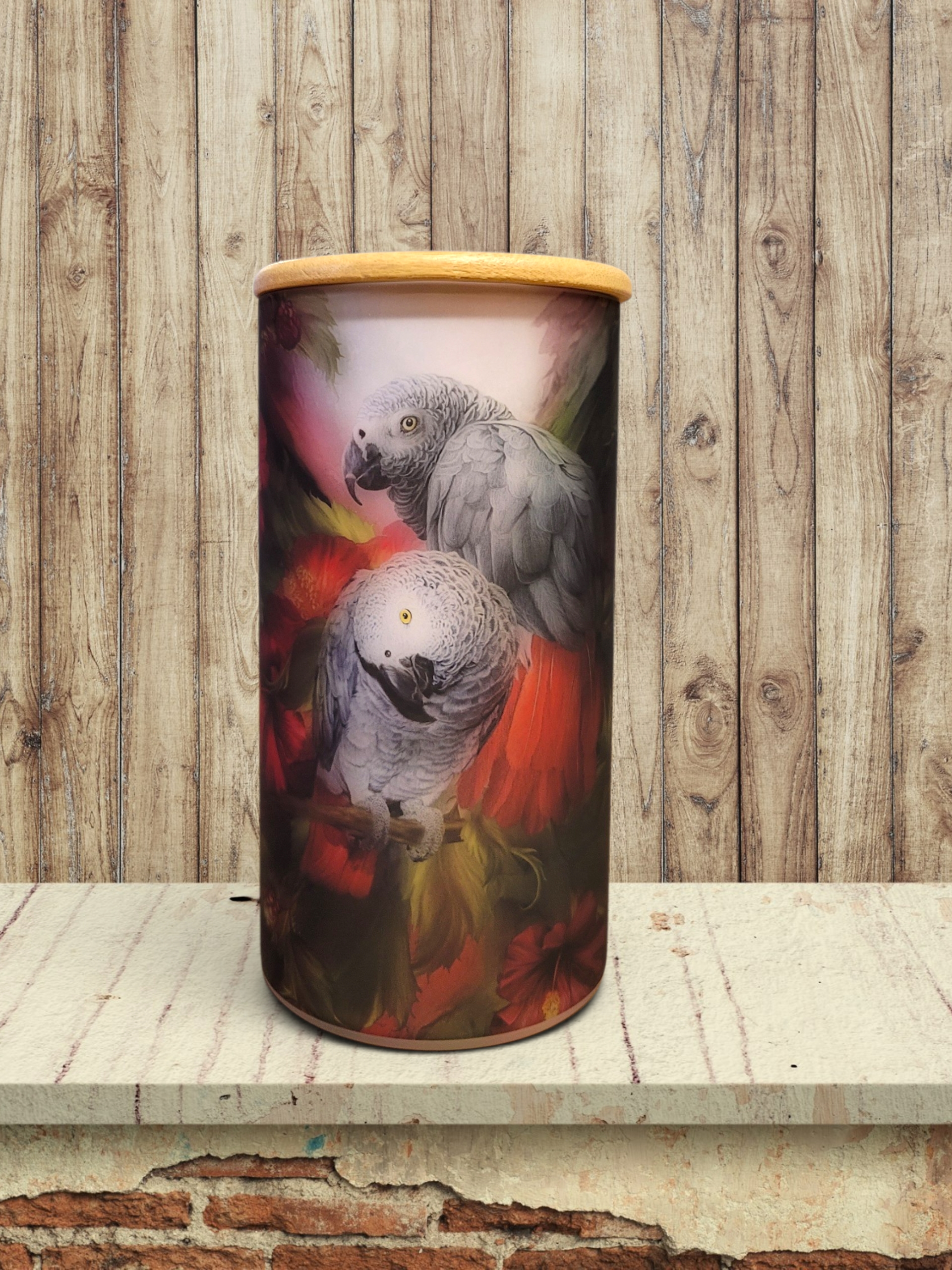 African Greys - Storage Jar 25Oz