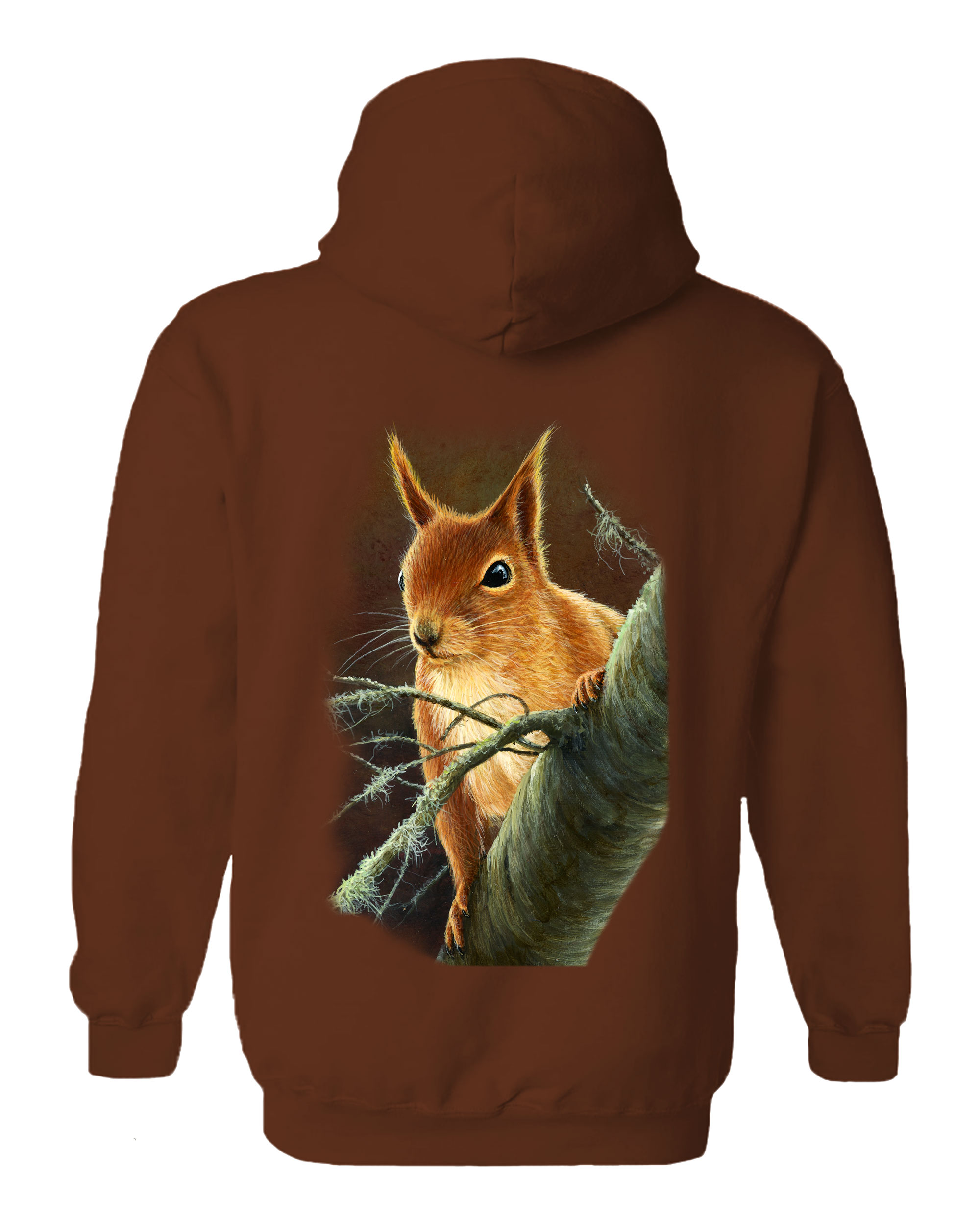 Curious Red Squirrel Hoodie