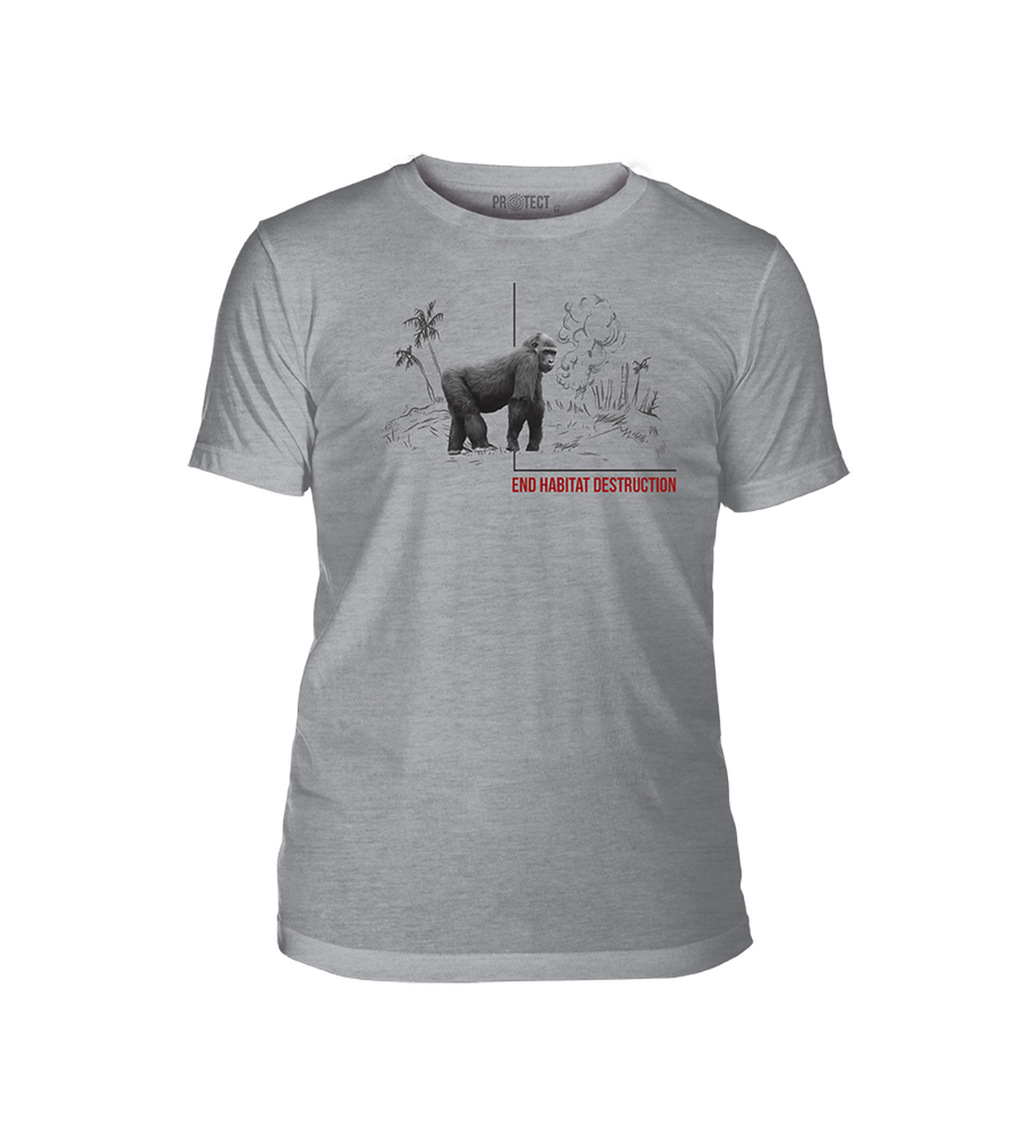 End Habitat Destruction Gorilla Tri-Blend