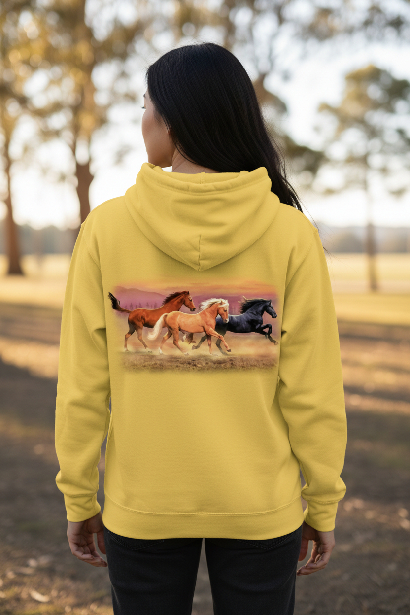 Running Free Horses Hoodie