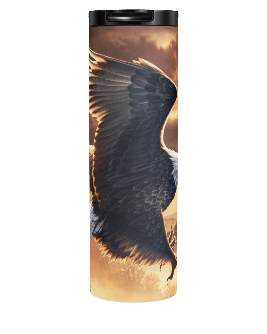 Sunset Bald Eagle Tumbler