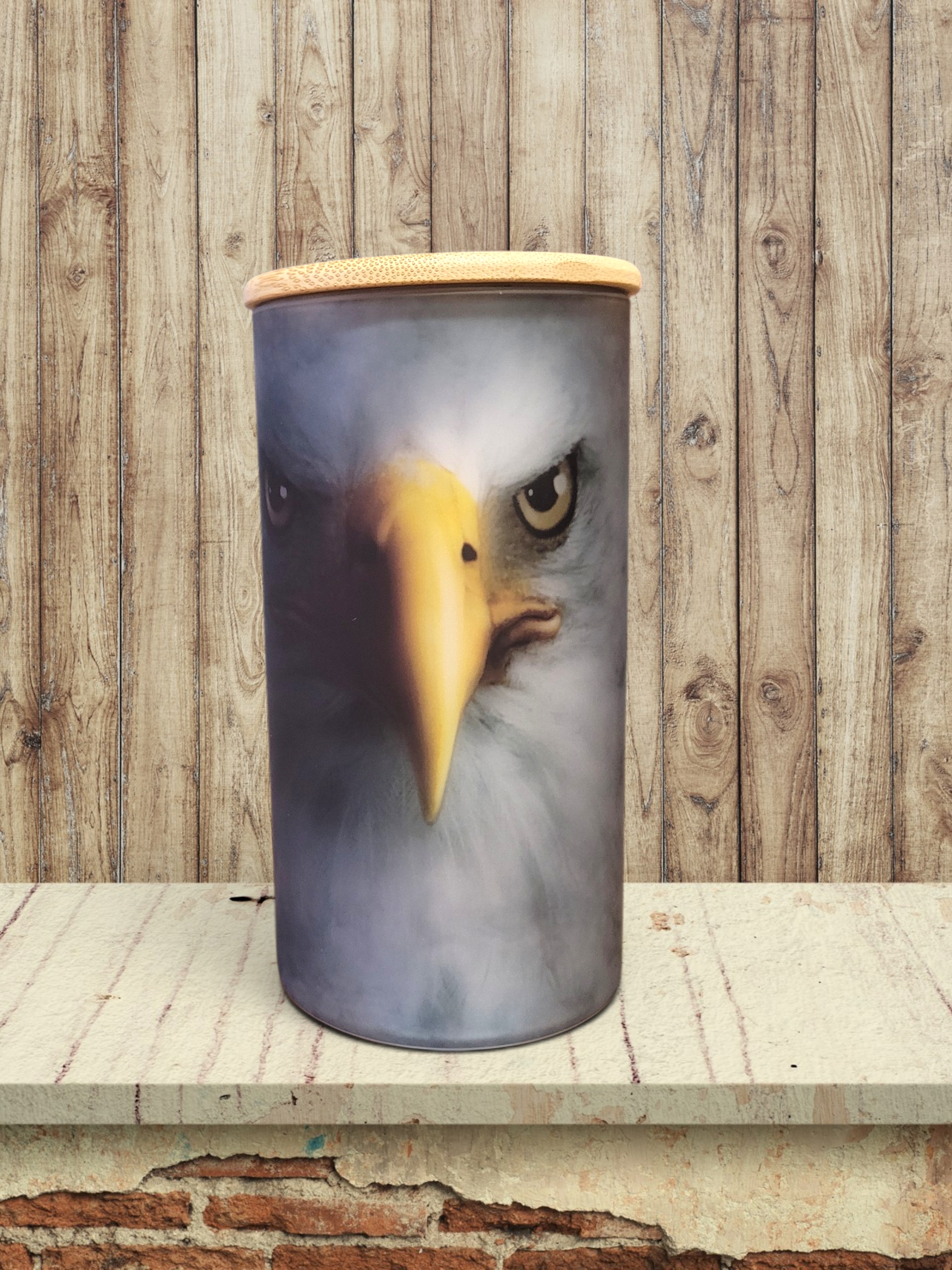 Big Face Bald Eagle - Storage Jar 25Oz