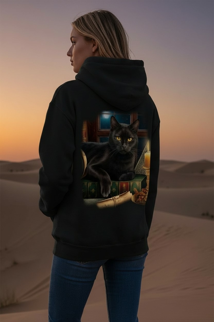 Black Cat By Candlelight Hoodie