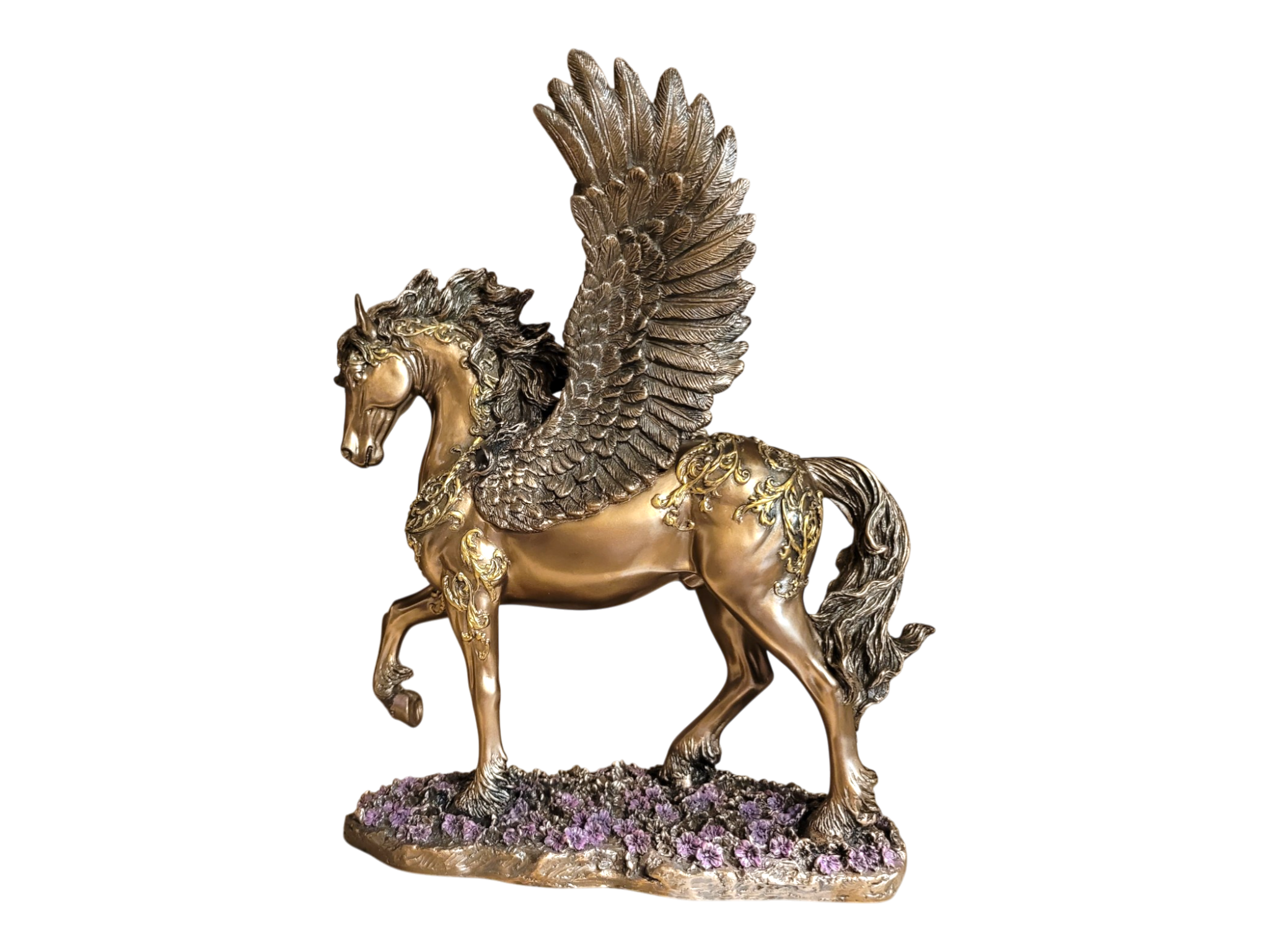 Divine Pegasus Decorated In Gold